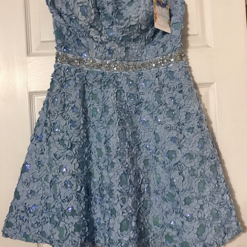 Cinderella princess formal mini strapless beaded